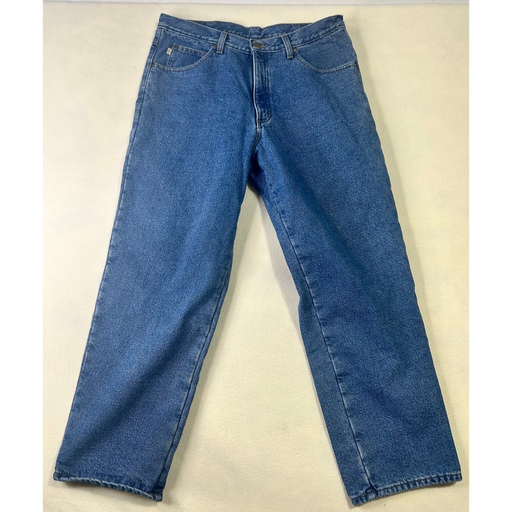 LL‎ Bean Mens 37x29 Classic Fit Denim Jeans Blue Medium Wash Straight Leg Cotton